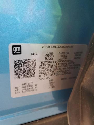 2025 CHEVROLET TRAX 2RS KL77LJEP8SC036843
