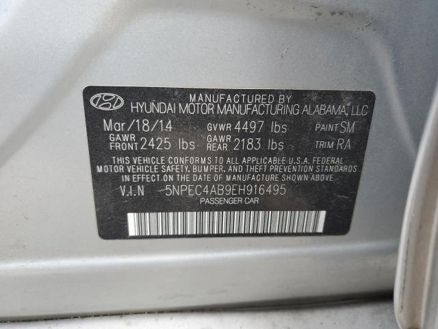 VIN 5NPEC4AB9EH916495 2014 HYUNDAI SONATA no.12