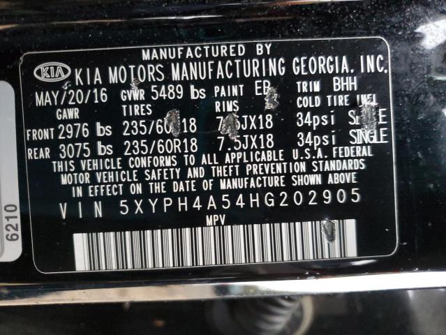 2017 KIA SORENTO EX - 5XYPH4A54HG202905