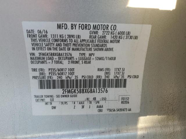 2016 FORD FLEX SE - 2FMGK5B8XGBA13576