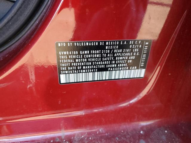 2016 VOLKSWAGEN JETTA S - 3VW267AJ1GM339412