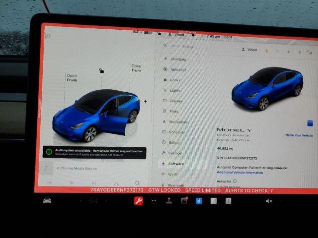 2022 TESLA MODEL Y - 7SAYGDEE6NF372173