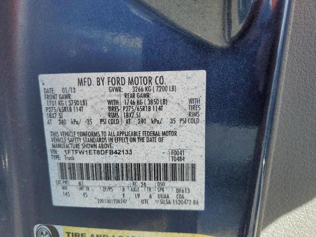 VIN 1FTFW1ET8DFB42133 2013 FORD F-150 no.12