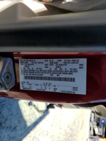 2017 LINCOLN MKC SELECT 5LMCJ2C94HUL03487