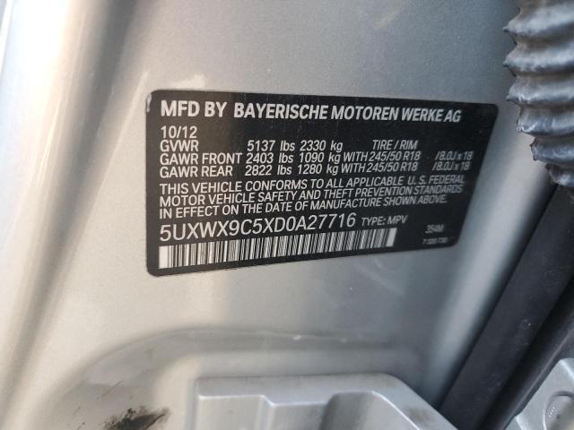 VIN 5UXWX9C5XD0A27716 2013 BMW X3 no.12