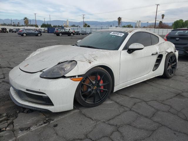 PORSCHE CAYMAN S 2019 white  gas WP0AB2A86KS278407 photo #1