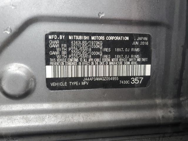 2016 MITSUBISHI OUTLANDER - JA4AP3AW4GZ054955