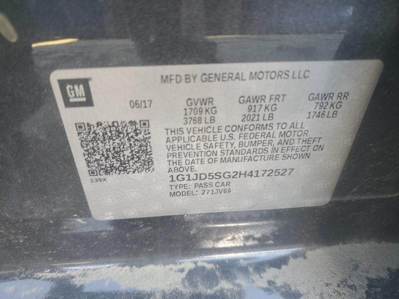 Lot #3024162856 2017 CHEVROLET SONIC LT