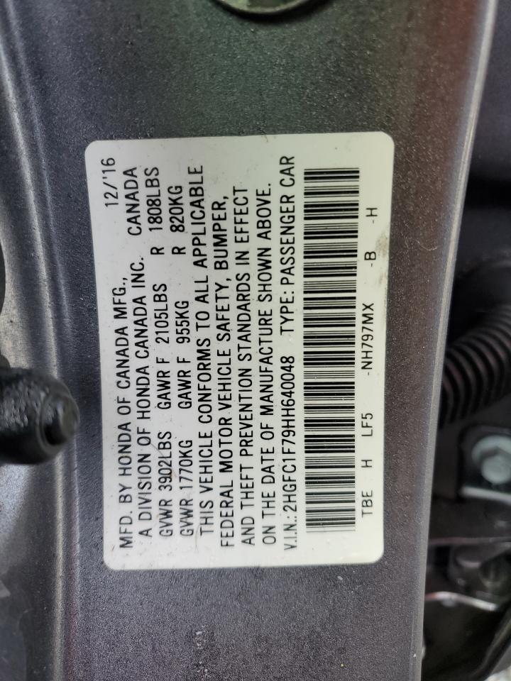 Lot #3033485110 2017 HONDA CIVIC EXL