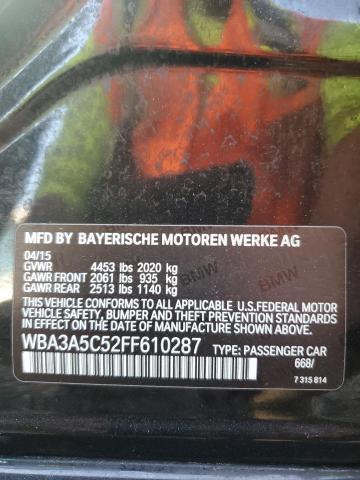 VIN WBA3A5C52FF610287 2015 BMW 3 SERIES no.12