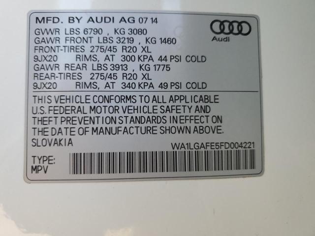 VIN WA1LGAFE5FD004221 2015 AUDI Q7 no.13