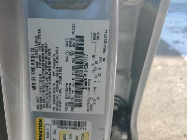 2017 FORD FUSION SE - 3FA6P0T91HR367717