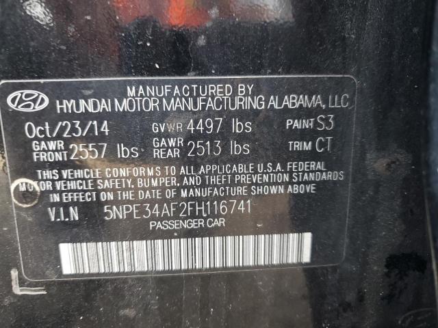 VIN 5NPE34AF2FH116741 2015 HYUNDAI SONATA no.12