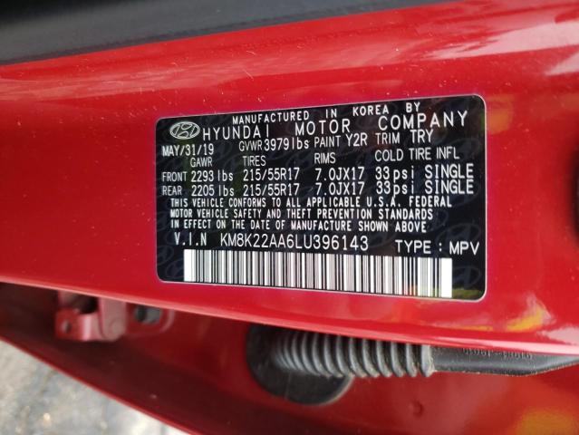 2020 HYUNDAI KONA SEL - KM8K22AA6LU396143