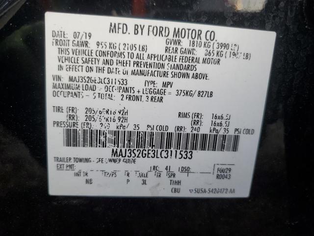 2020 FORD ECOSPORT S - MAJ3S2GE3LC311533