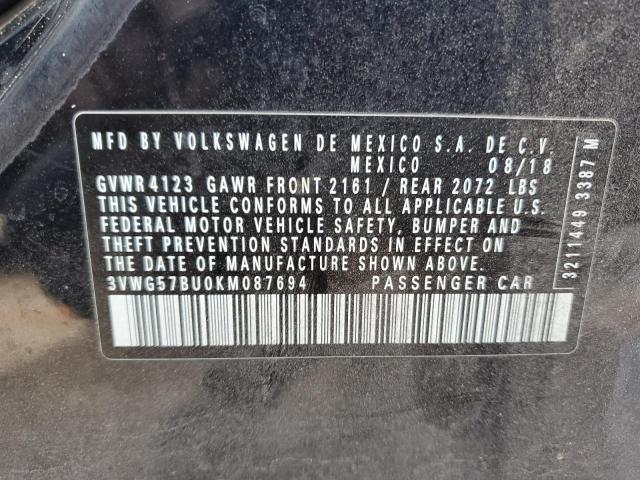 2019 VOLKSWAGEN JETTA SEL - 3VWG57BU0KM087694