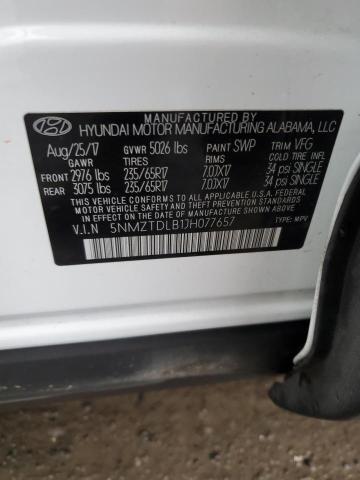 VIN 5NMZTDLB1JH077657 2018 HYUNDAI SANTA FE no.13