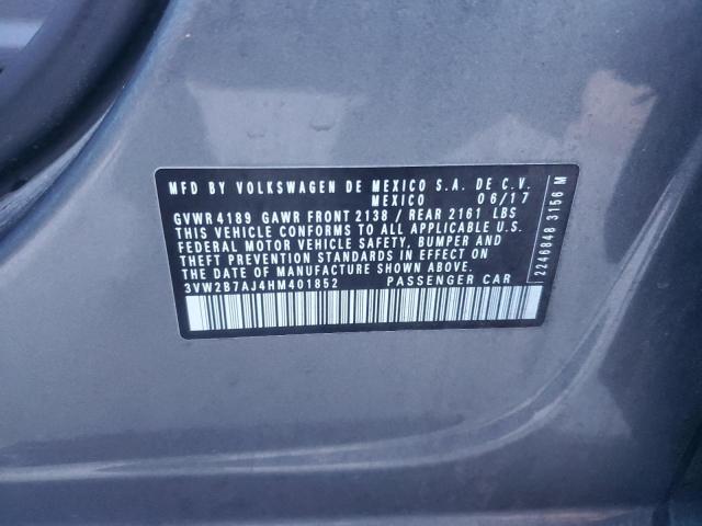 2017 VOLKSWAGEN JETTA S - 3VW2B7AJ4HM401852