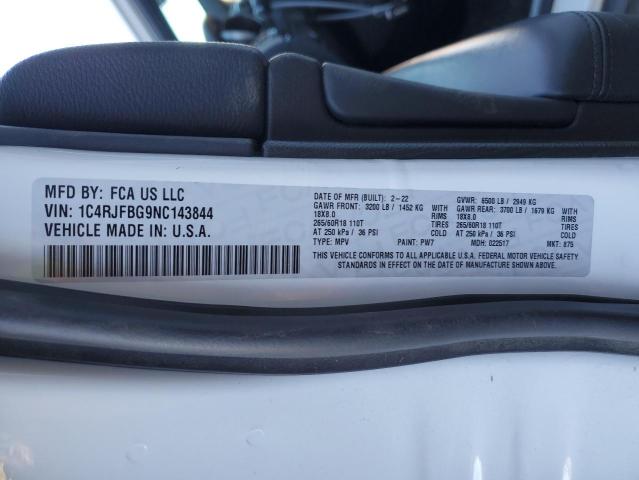 2022 JEEP GRAND CHER - 1C4RJFBG9NC143844