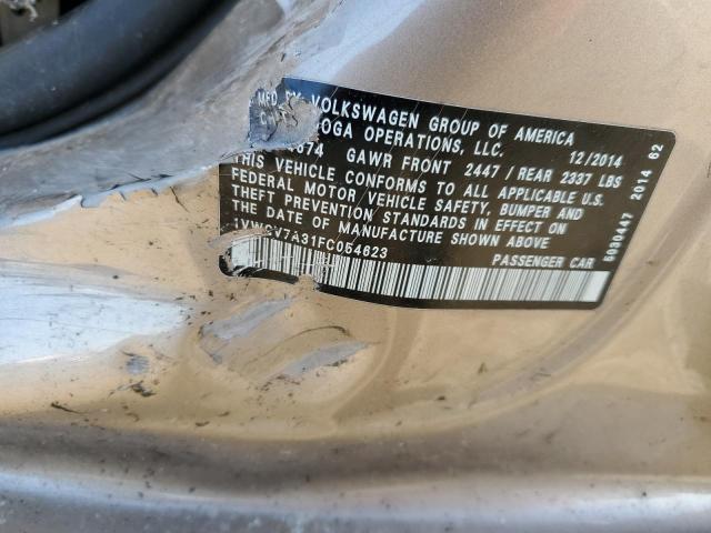 2015 VOLKSWAGEN PASSAT SEL - 1VWCV7A31FC054623