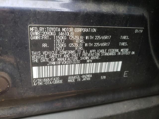 2019 TOYOTA RAV4 XLE - JTMW1RFV0KD013230