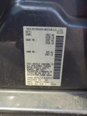 2020 NISSAN ALTIMA S - 1N4BL4BV5LC234952