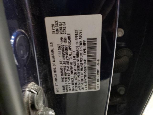 VIN 5FNYF8H52LB016481 2020 HONDA PASSPORT no.13