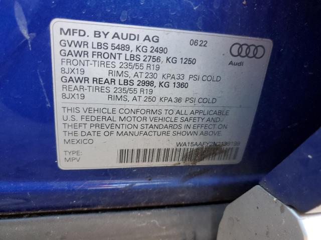 2022 AUDI Q5 SPORTBA WA15AAFY2N2139199