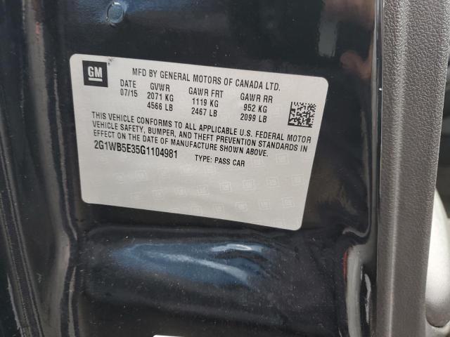 2016 CHEVROLET IMPALA LIM - 2G1WB5E35G1104981
