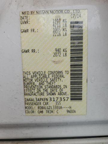2015 NISSAN ALTIMA 2.5 - 1N4AL3APXFN317357