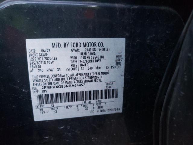 2022 FORD EDGE SE - 2FMPK4G93NBA64457