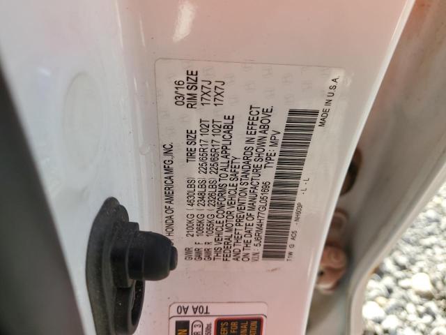 2016 HONDA CR-V EXL 5J6RM4H77GL051695