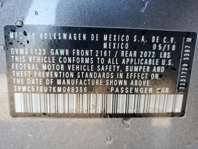 2019 VOLKSWAGEN JETTA S - 3VWC57BU7KM048356
