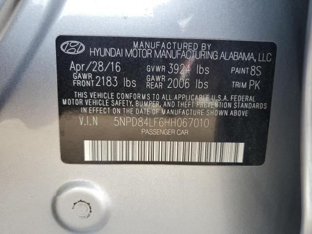 2017 HYUNDAI ELANTRA SE - 5NPD84LF6HH067010