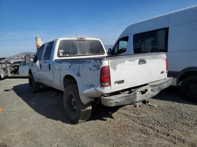 FORD F250 SUPER 2002 white crew pic diesel 1FTNW20F12EA44390 photo #3