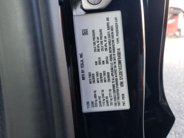 VIN 5YJ3E1EC3MF849814 2021 TESLA MODEL 3 no.12