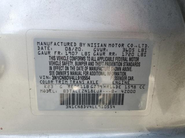 2020 NISSAN VERSA S - 3N1CN8DV4LL910554