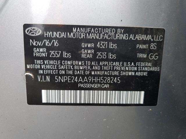 VIN 5NPE24AA9HH528245 2017 HYUNDAI SONATA no.12