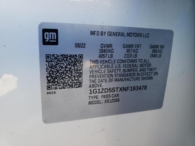 2022 CHEVROLET MALIBU LT - 1G1ZD5STXNF193478