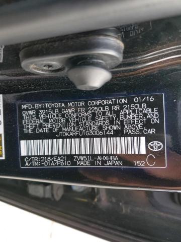 VIN JTDKARFU1G3006144 2016 TOYOTA PRIUS no.12