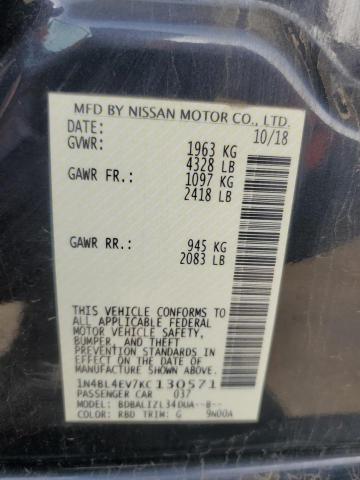 2019 NISSAN ALTIMA SL - 1N4BL4EV7KC130571