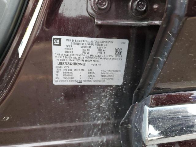 2021 BUICK ENVISION A - LRBFZSR42MD091402
