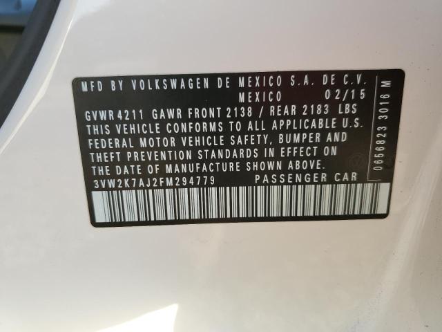 2015 VOLKSWAGEN JETTA BASE - 3VW2K7AJ2FM294779