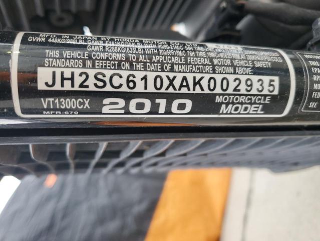 2010 HONDA VT1300 CX JH2SC610XAK002935