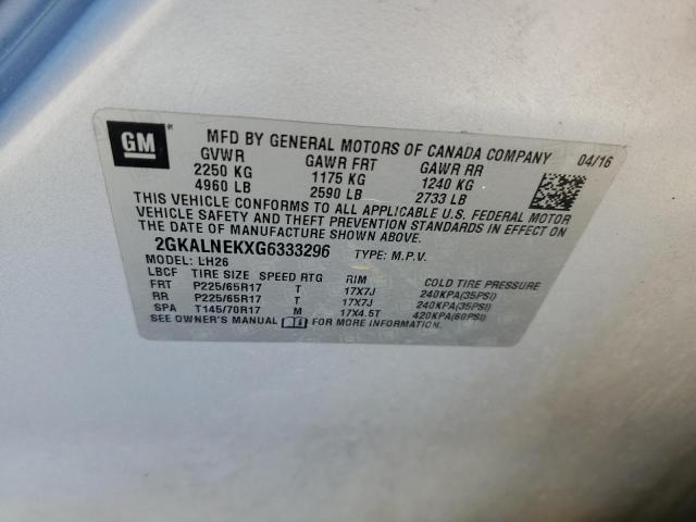 2016 GMC TERRAIN SL - 2GKALNEKXG6333296