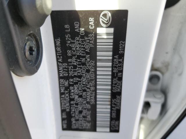 2020 LEXUS ES 350 F S - 58AGZ1B15LU078792
