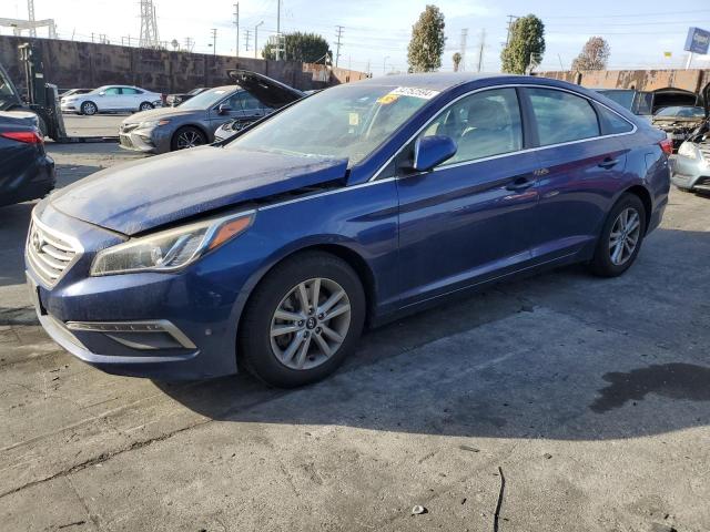 HYUNDAI SONATA SE 2015 blue  gas 5NPE24AF8FH022270 photo #1