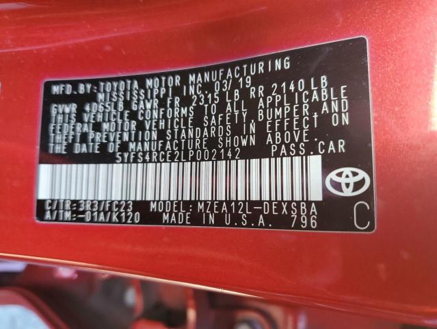 2020 TOYOTA COROLLA SE - 5YFS4RCE2LP002142