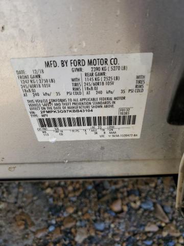 VIN 2FMPK3G97KBB43104 2019 FORD EDGE no.13