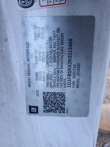 2019 CHEVROLET CAMARO LS - 1G1FB1RX2K0113468
